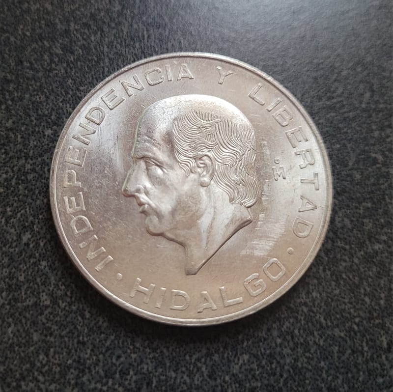 1955 Mexico Diez Pesos, Hidalgo Grande - Image 2