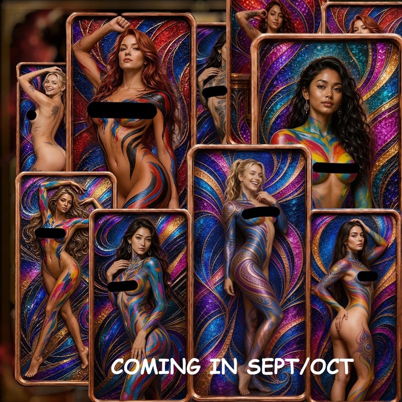 COMING 1oz Silver Super Chase Body Painted Girls - Image 1