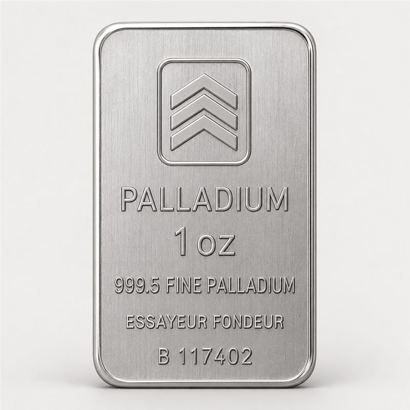 1 oz Palladium Bar obverse