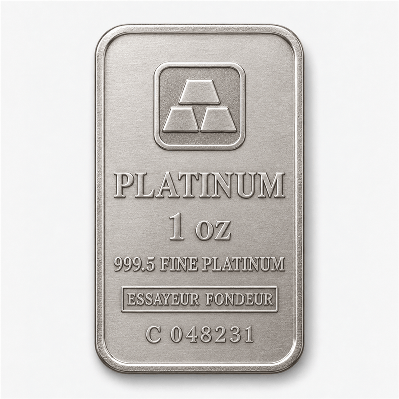 1 oz Platinum Bar obverse