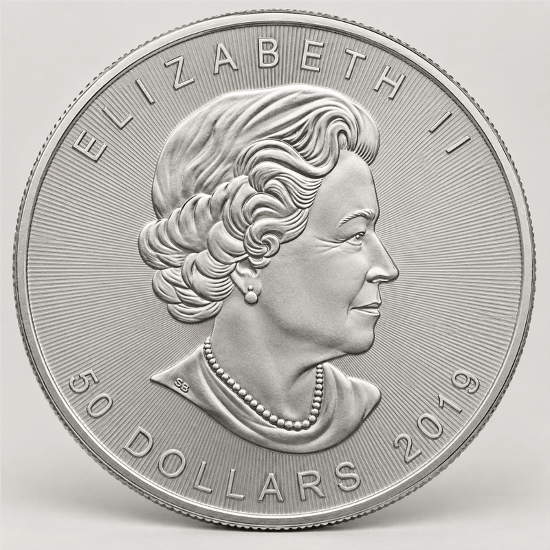 Canadian Platinum Maple Leaf obverse