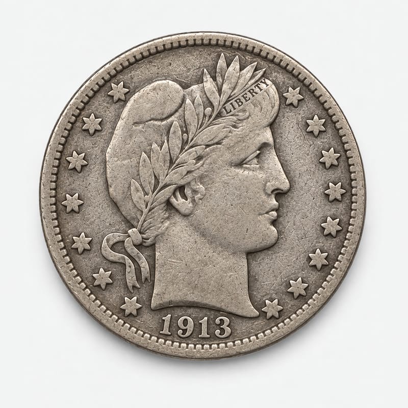 1913-P Barber Half Dollar obverse