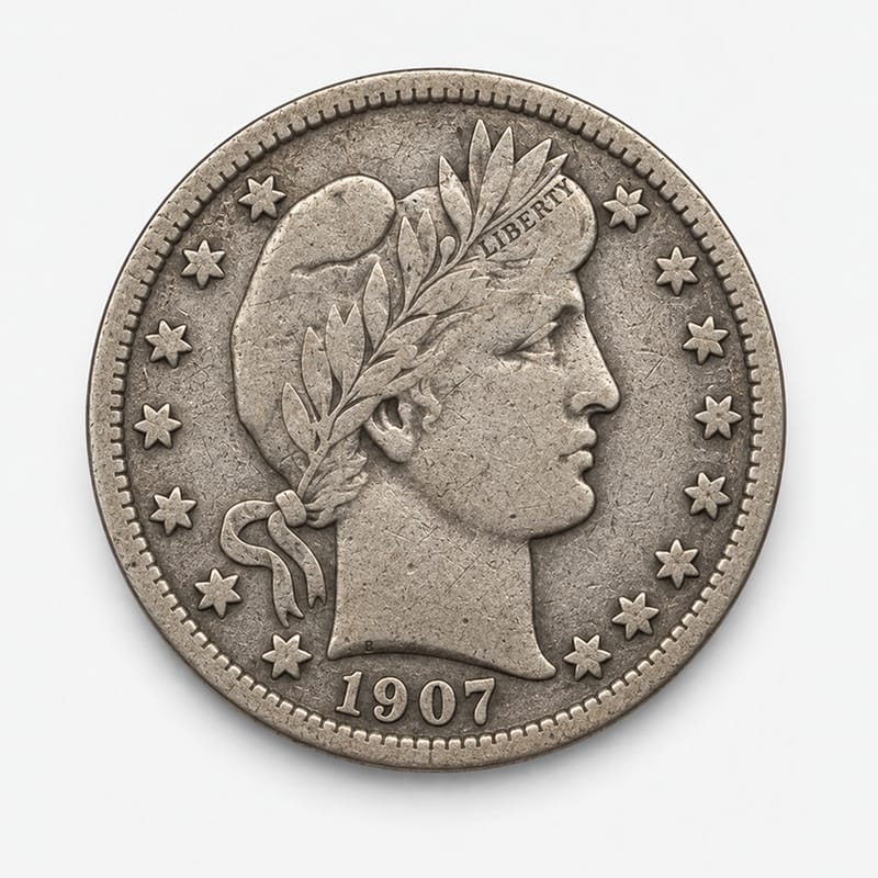 1907-P Barber Quarter obverse