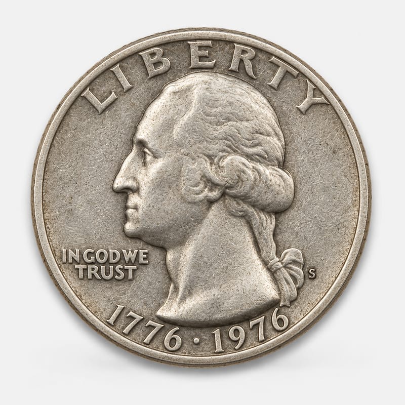 1976-S 40% Silver Bicentennial Quarter obverse