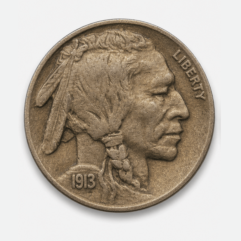 1913 Mound Type Buffalo Nickel obverse
