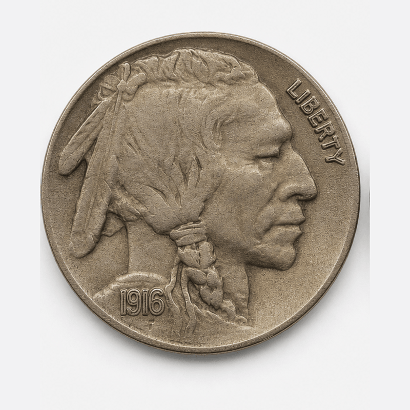 1916 Doubled Die Obverse Buffalo Nickel obverse