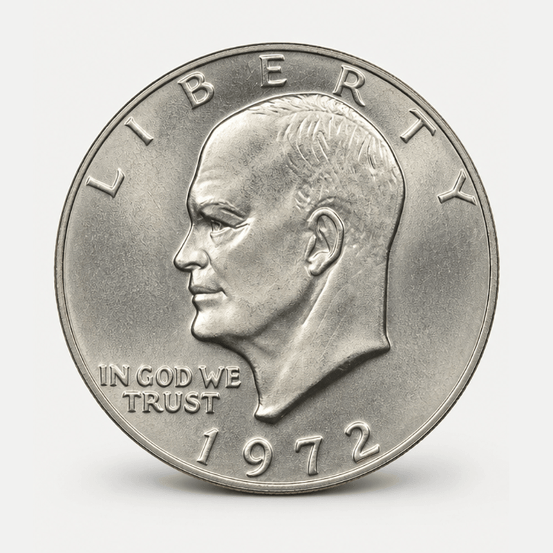 1972 Type 2 Eisenhower Dollar obverse