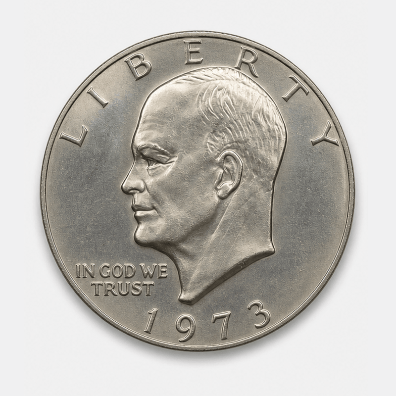 1973 Mint Set only Eisenhower Dollar obverse