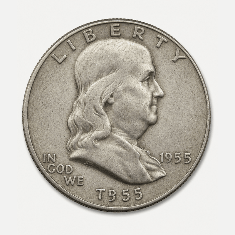 1955 Franklin Half Dollar obverse