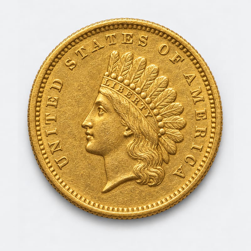 1855-D Type 2 Gold Dollar obverse