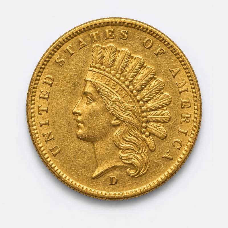 1861-D Type 3 Gold Dollar obverse