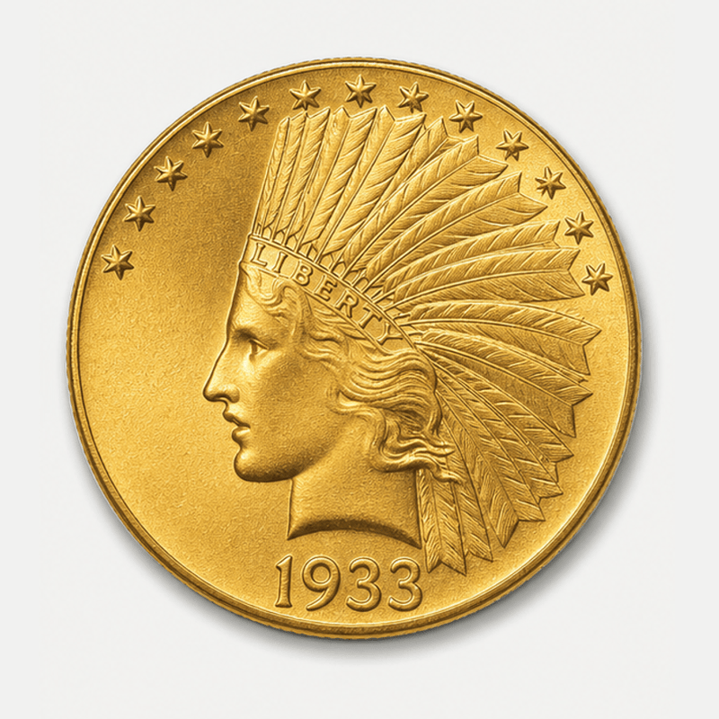 1933 With Motto Indian Head Gold Eagle obverse