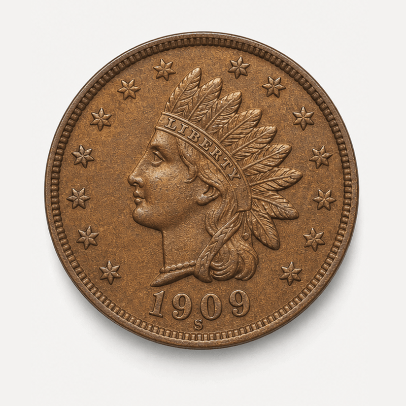 1909-S Indian Head Penny obverse