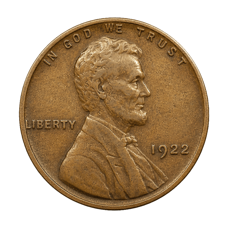 1922 No D / weak D Lincoln Wheat Penny obverse