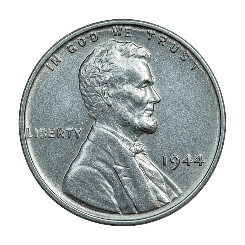 1944 Steel error Lincoln Wheat Penny obverse