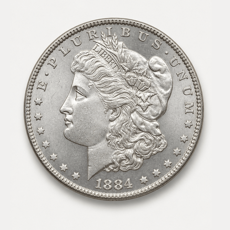 1884-CC Morgan Silver Dollar obverse