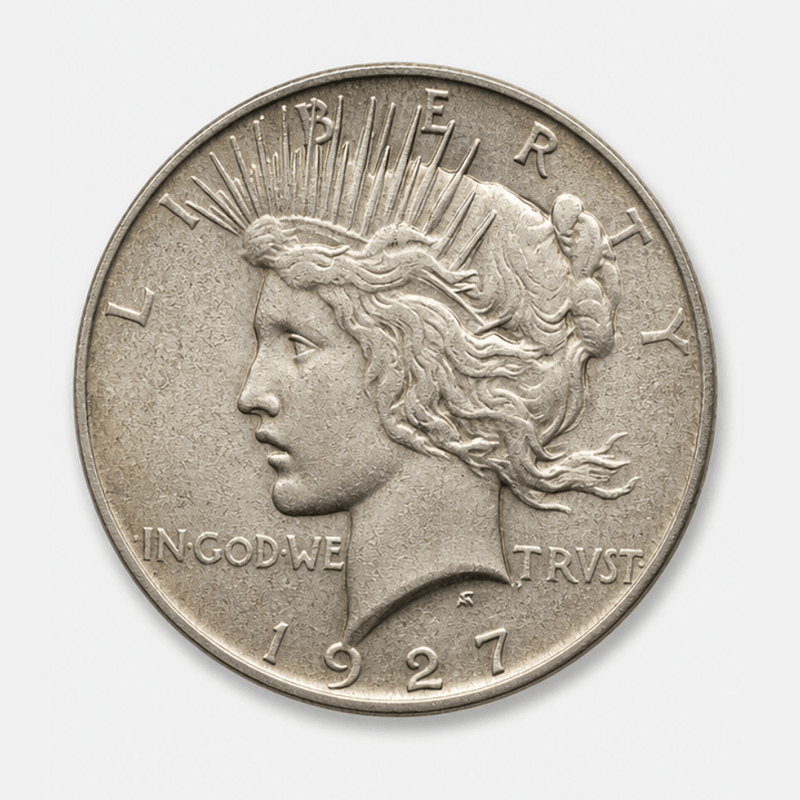 1927-S Peace Dollar obverse