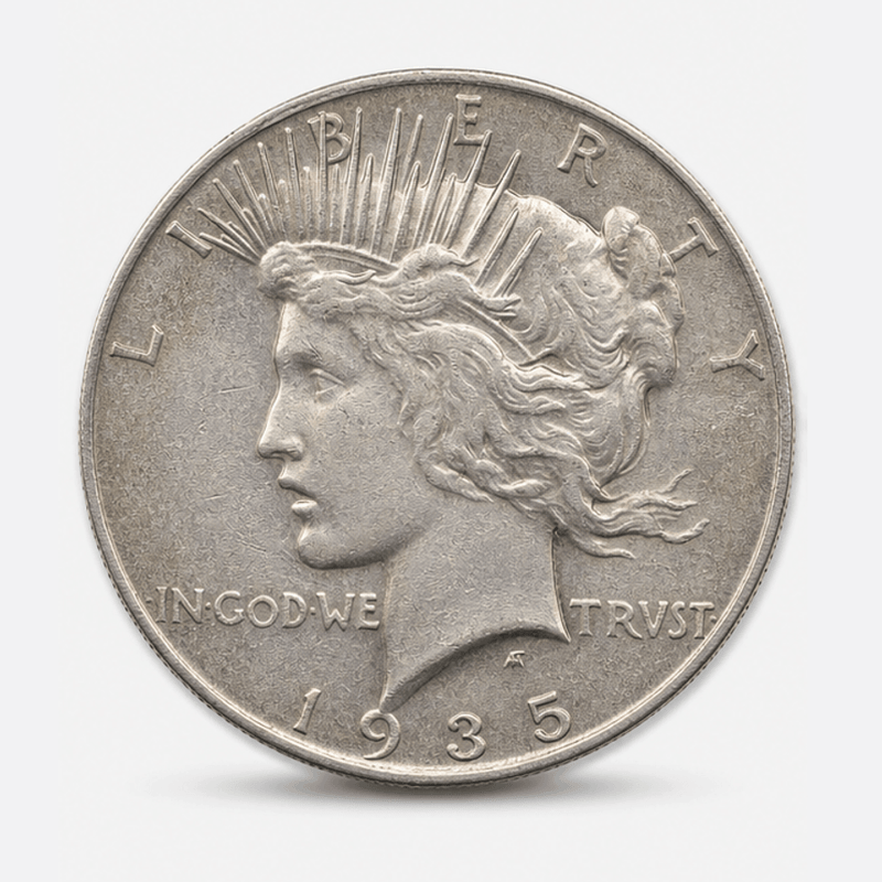1935-S Peace Dollar obverse