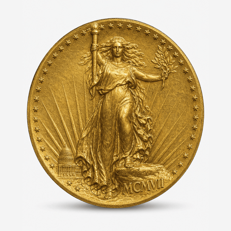 1907 High Relief Saint-Gaudens Double Eagle obverse