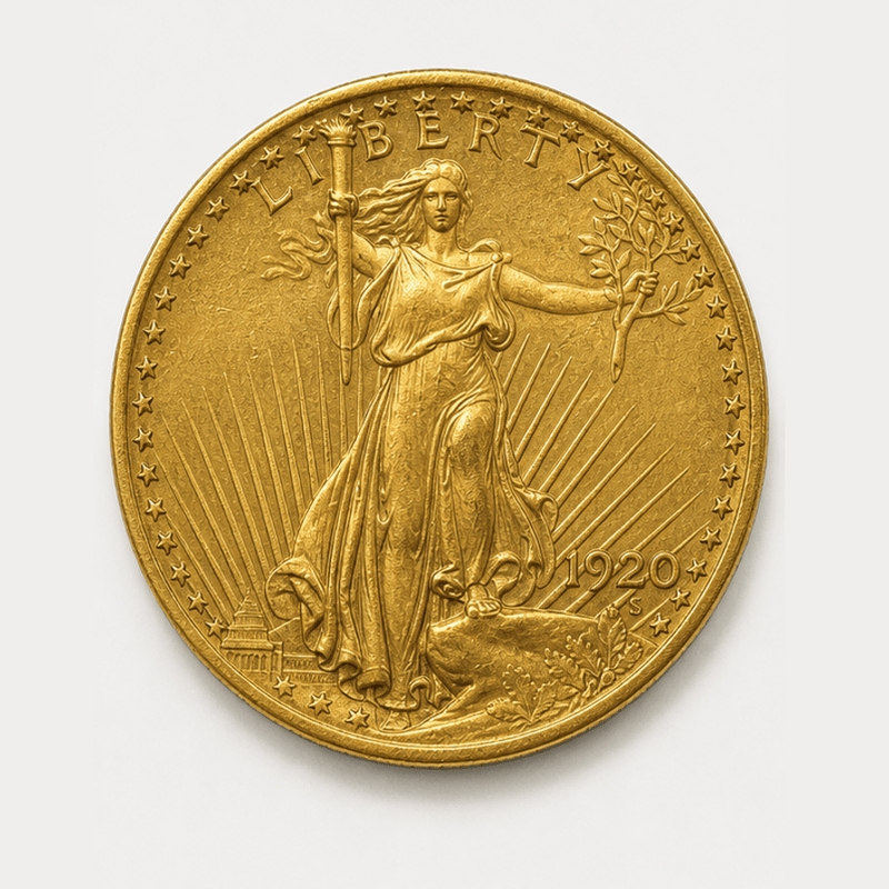 1920-S Saint-Gaudens Double Eagle obverse