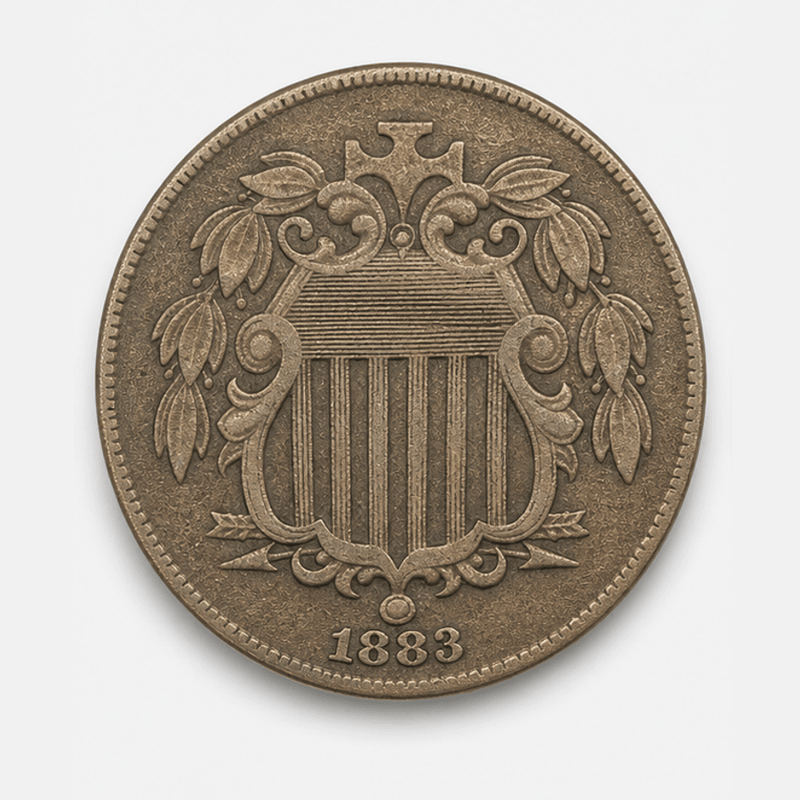 1883 Shield Nickel obverse