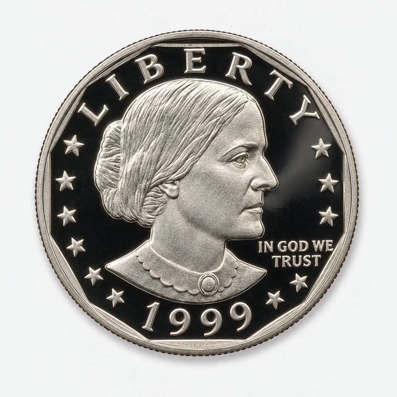 1999-P Proof Susan B. Anthony Dollar obverse