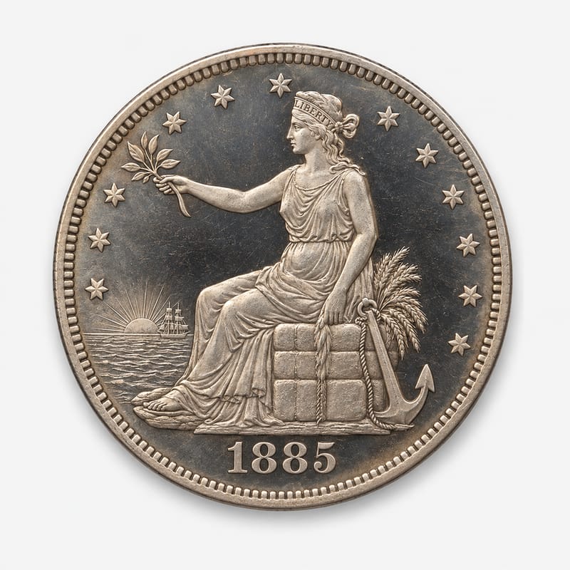 1885 Proof Only Trade Dollar obverse