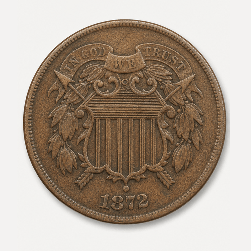 1872 Two-Cent Piece obverse