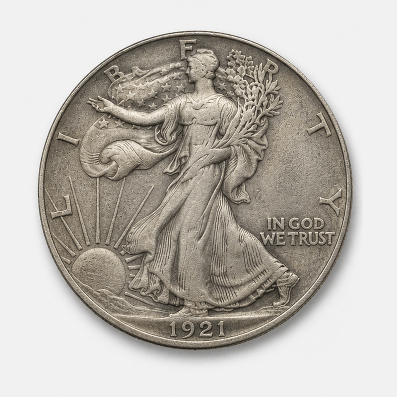 1921-S Walking Liberty Half Dollar obverse