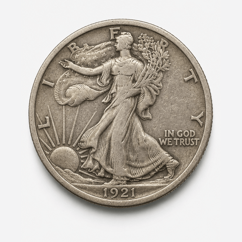 1921 Walking Liberty Half Dollar obverse