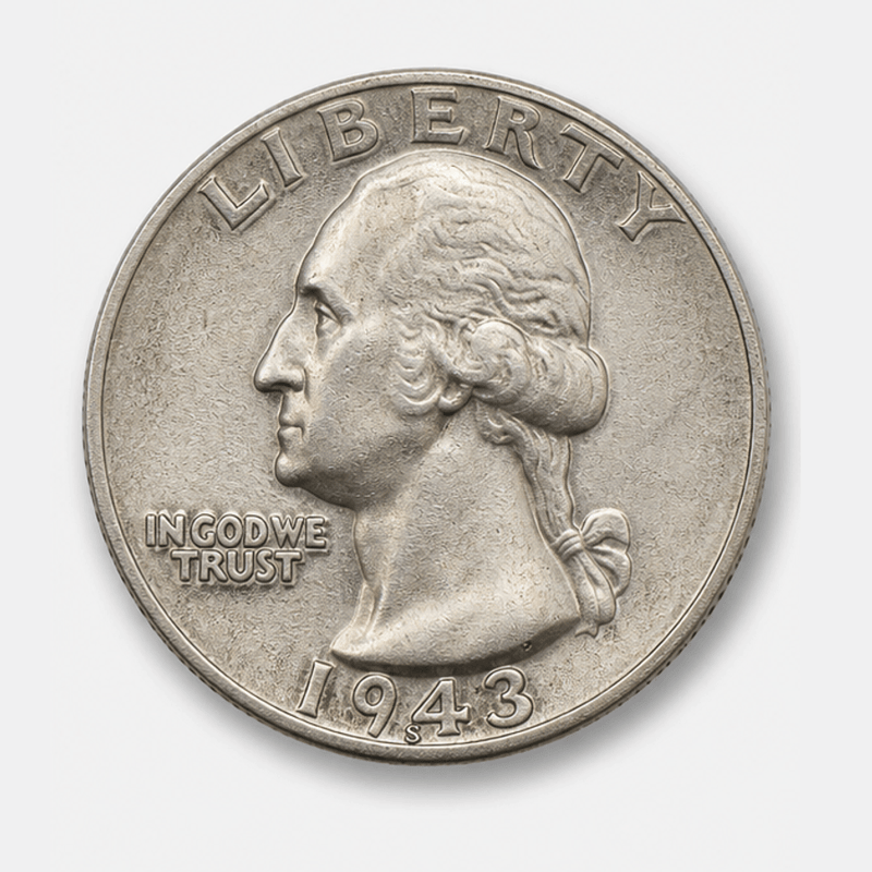 1943-S Doubled Die Obverse Washington Quarter obverse