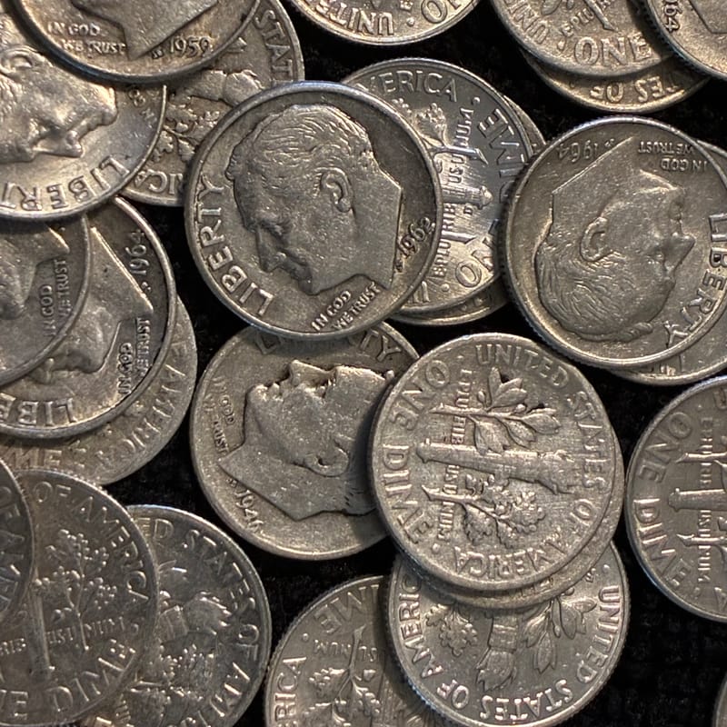 1-ROOSEVELT DIME-90% SILVER
