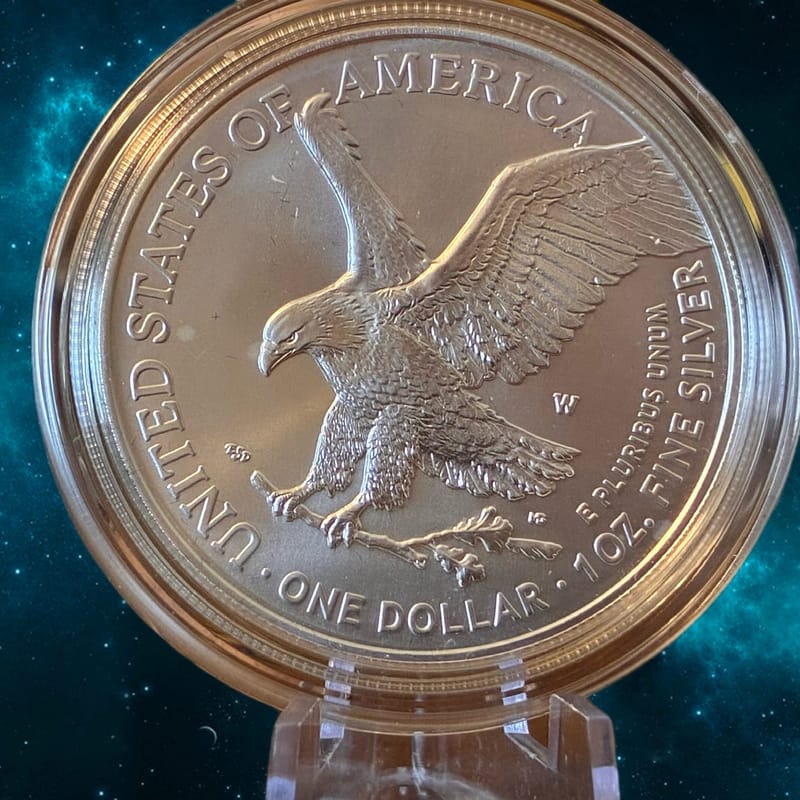 2023-W UNC BURNISHED SILVER EAGLE