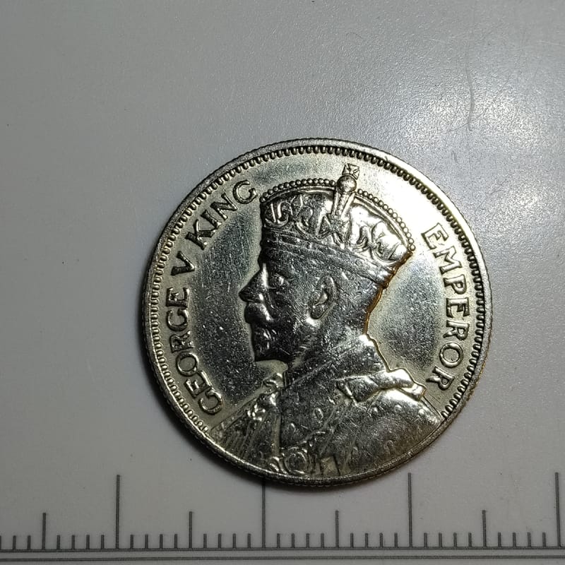 Silver 1935 New Zealand One Shilling