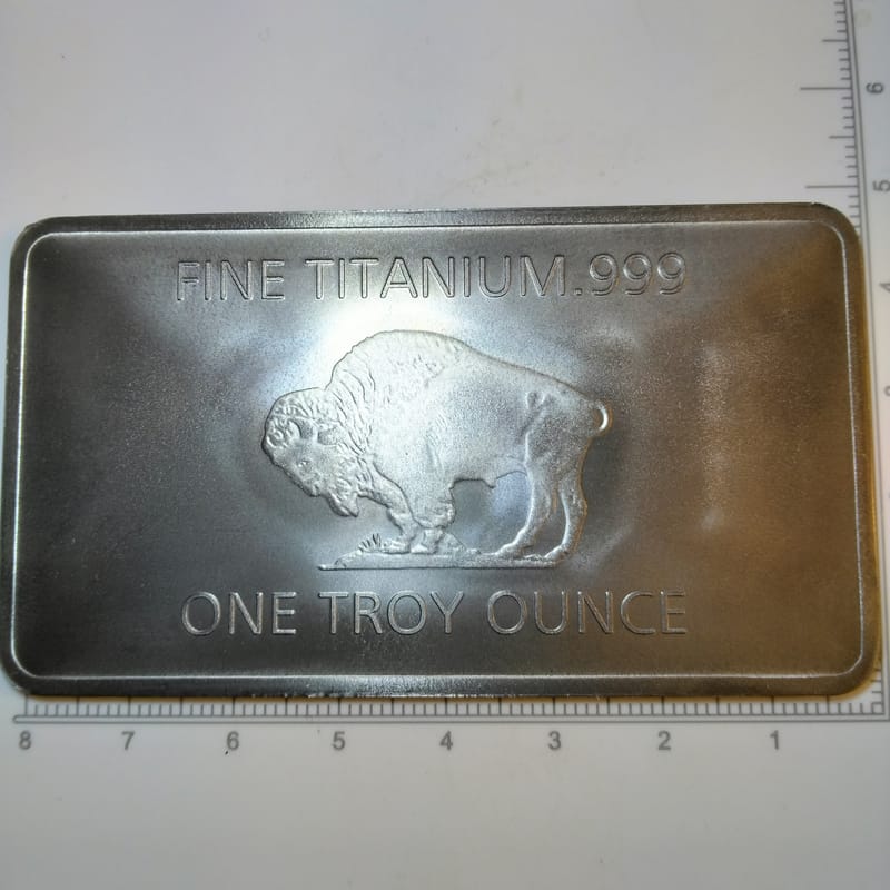 1oz titanium Buffalo bar