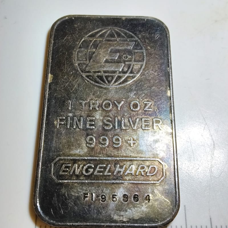 Vintage MINT ERROR 1981 Engelhard 1 oz Silver Bar
