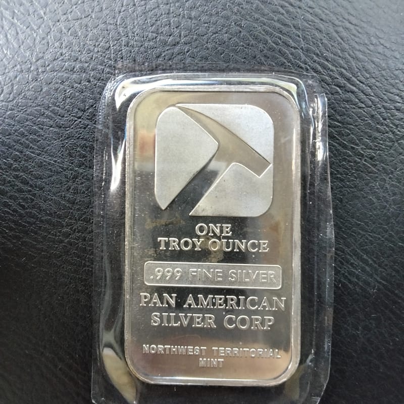 Vintage Pan American Silver Corp 1 oz silver bar