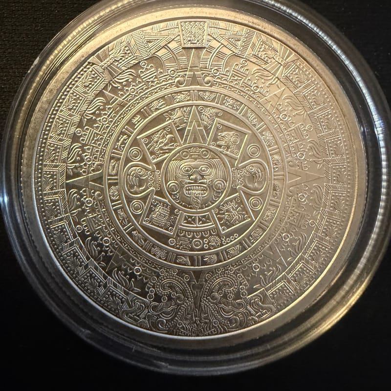 1oz Aztec Calendar .9999 Fine Silver