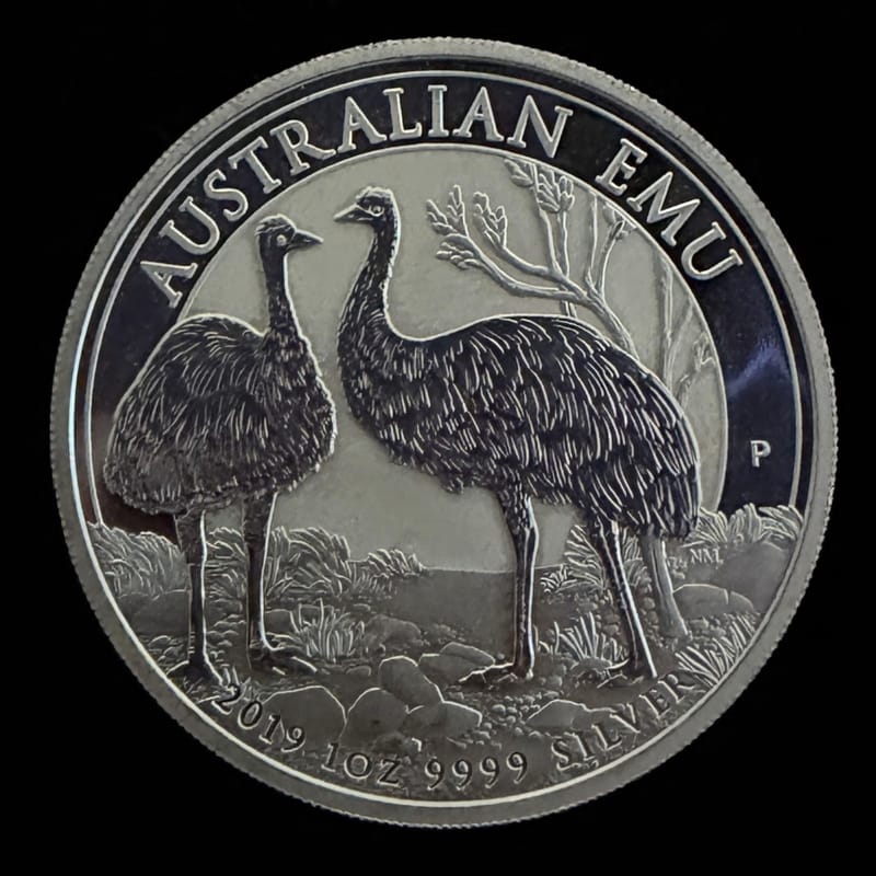 2019 Australia Emu 1 oz .9999 Silver Coin