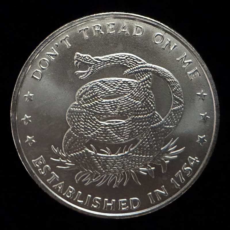 Don't Tread On Me 1 oz Silver Round