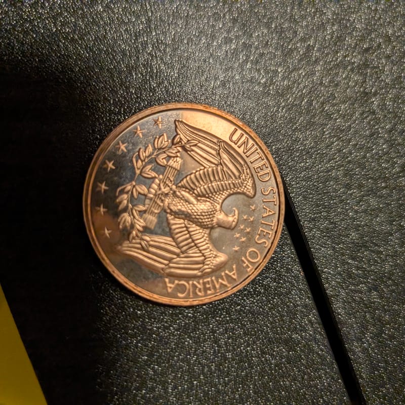 United States Quarter 1 oz Copper Round .999