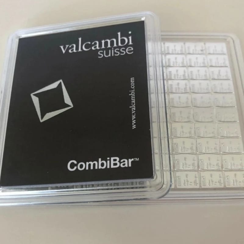 100 x 1-Gram SILVER 999 PURE Valcambi Combibar 