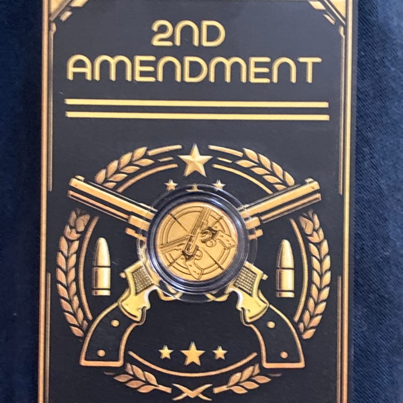 2nd Amendment 1/1000 oz .999 Fine Gold Proof