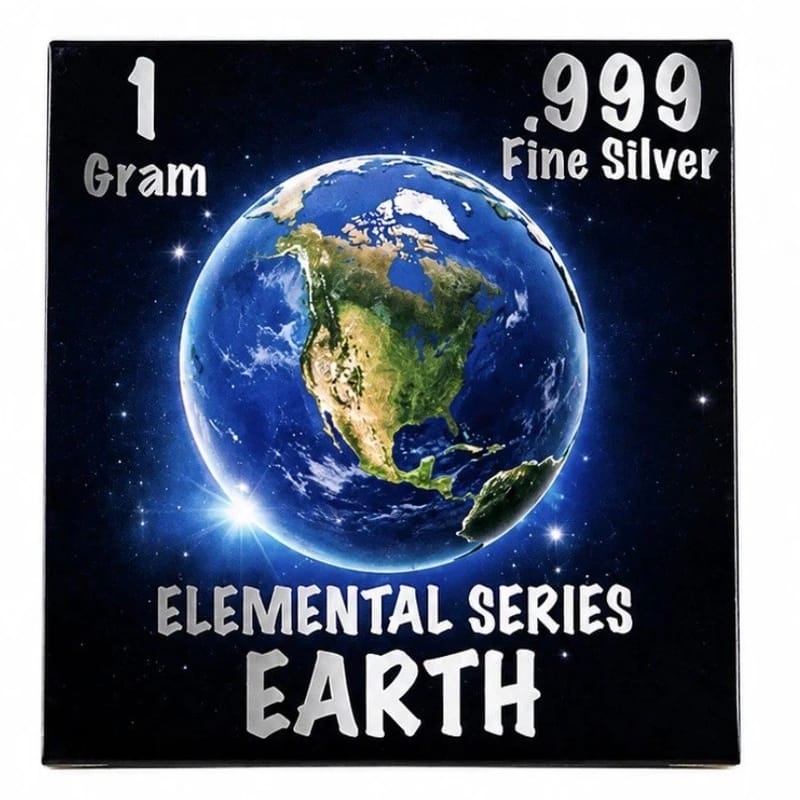 1g Silver Elemental Series Earth 🌎 GOLD Chase