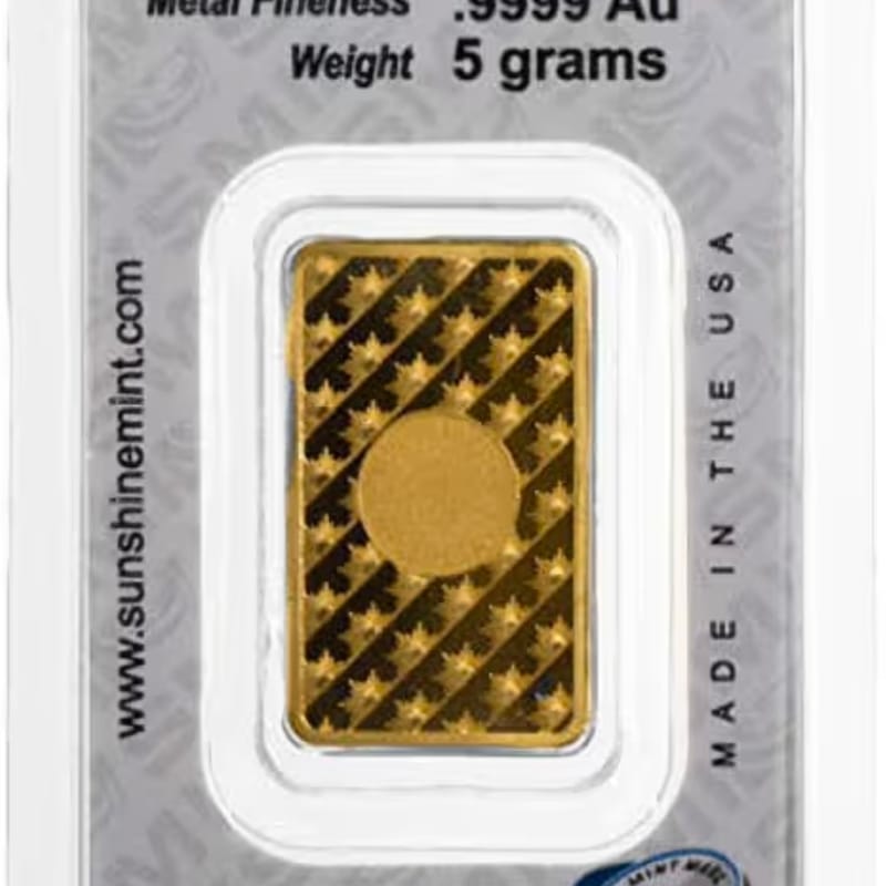 SMI 5 Grams Bar .999 AU Gold