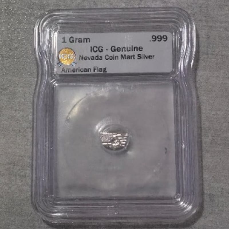1 Gram .999 Fine Silver American Flag Round – ICG