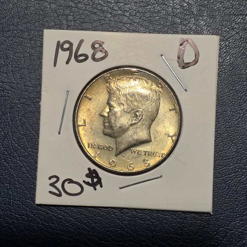 1968-D Kennedy Half Dollar TONER BU