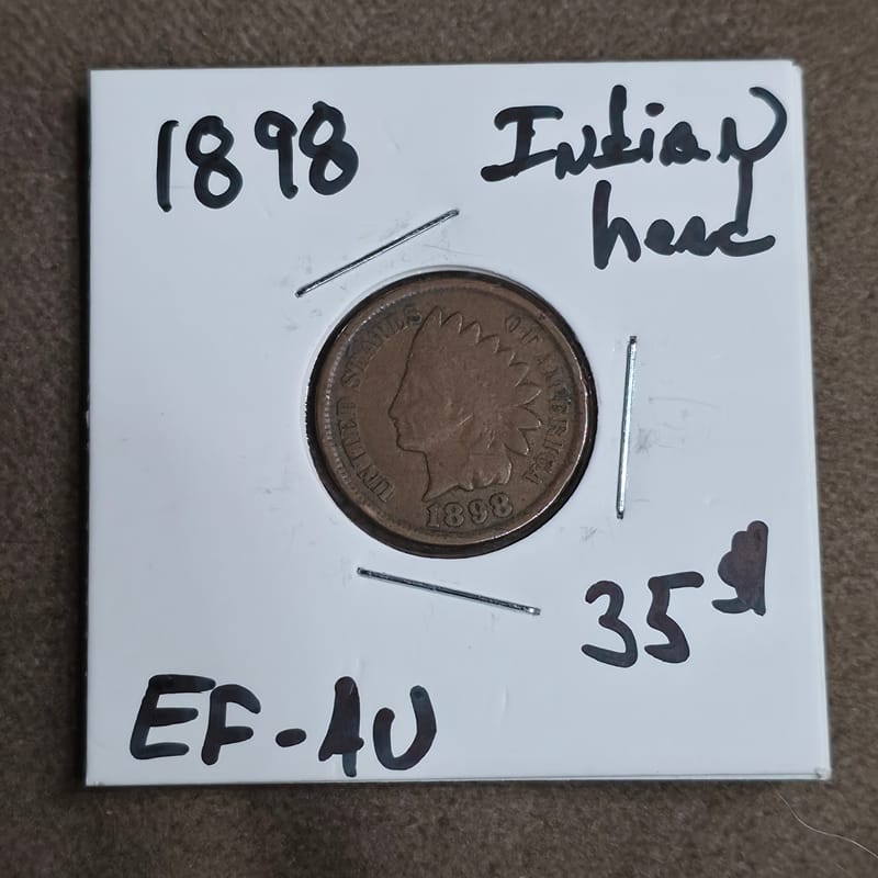 1898 Indian Head Cent in EF condition