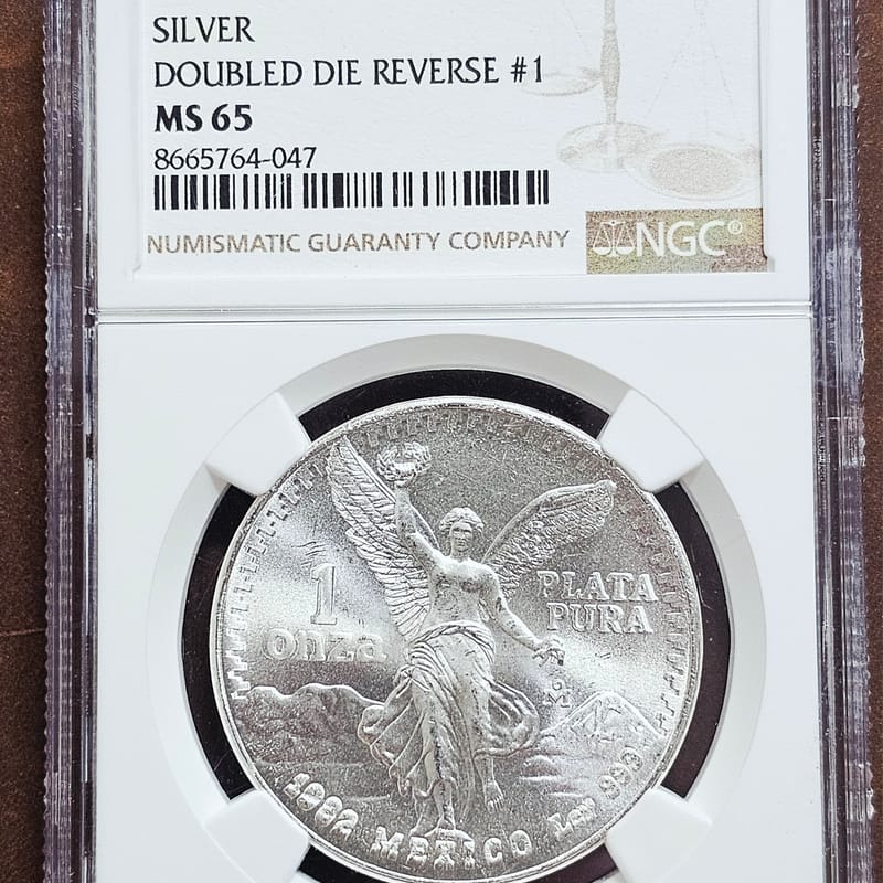 1982 1 ONZA Libertad MS65 DOUBLED DIE REVERSE #1