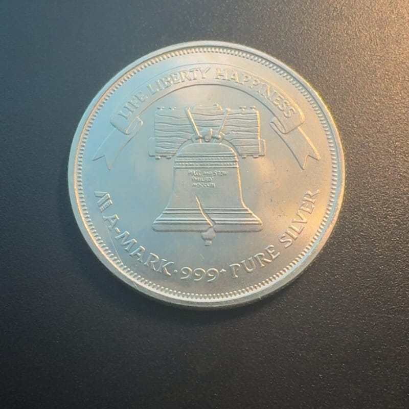 1 oz A-Mark Liberty Bell Silver Round .999 Fine